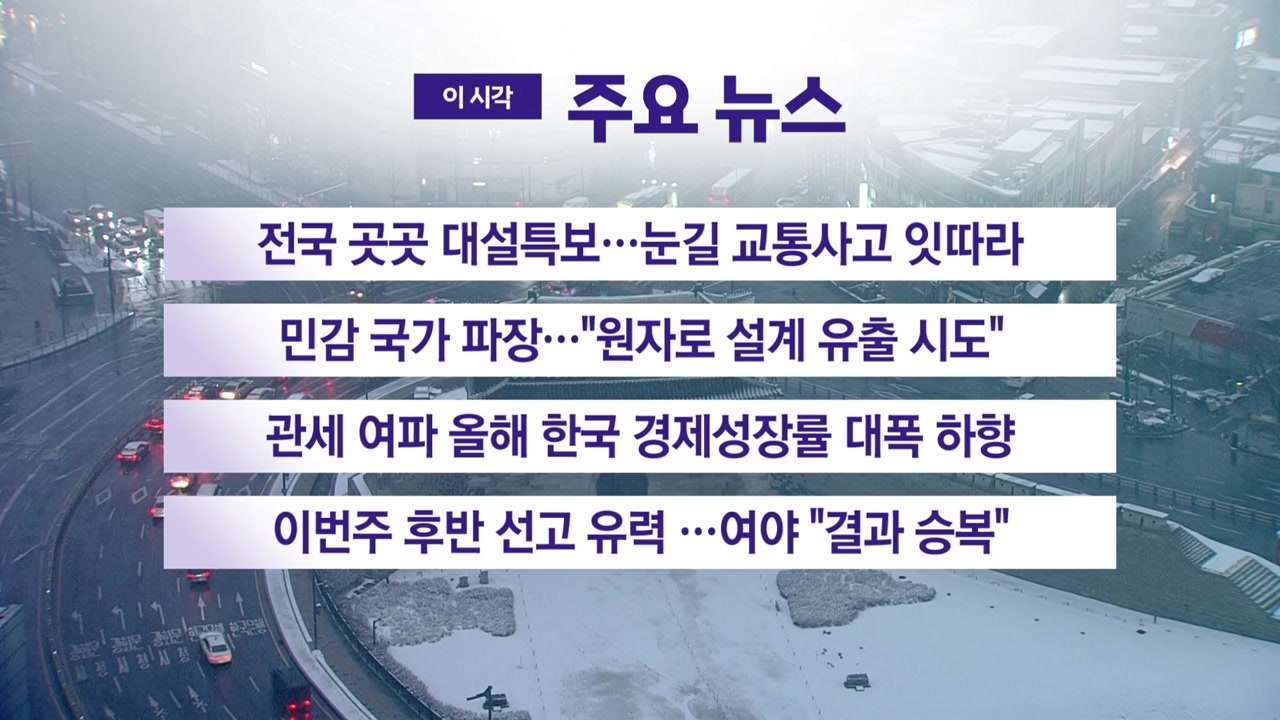 [YTN 실시간뉴스] 전국 곳곳 대설특보...눈길 교통사고 잇따라 / YTN