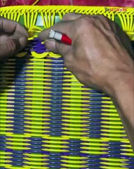 Making beautiful baskets to go to work in the fields