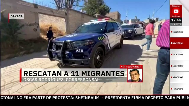 Rescatan a 11 migrantes y detienen a dos traficantes de personas en Oaxaca
