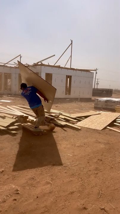 Strong Winds Knock Man Down
