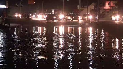 b'Chuva e caos no trnsito em Belm'