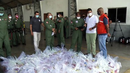 b'Governo do Par doa gua e alimentos para populao do Amap '