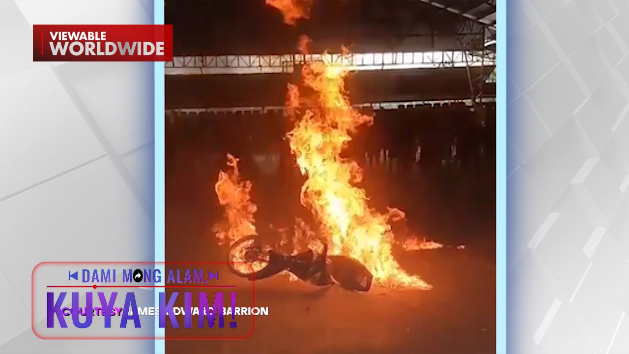 Motorsiklo, tinupok ng nagngangalit na apoy! | Dami Mong Alam, Kuya Kim!