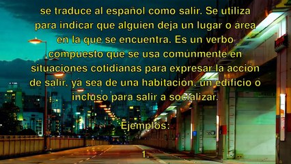 Phrasal Verbs - Go Out