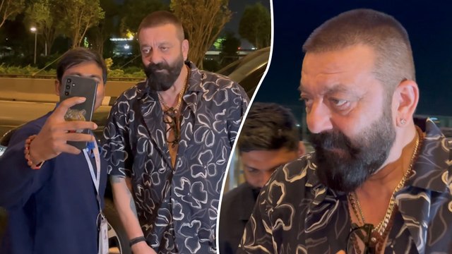 Sanjay Dutt Snapped At The Mumbai Airport In Full Swag & Style! Sanju Baba Spotted!