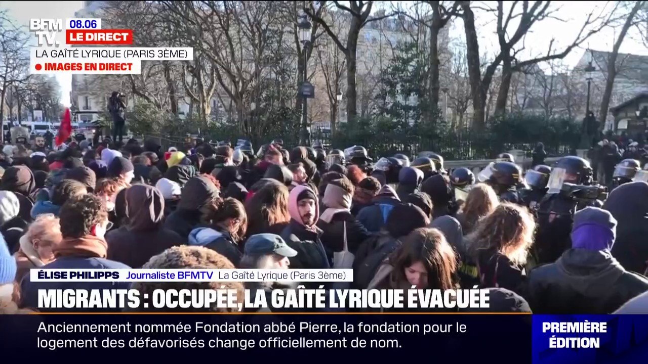 Évacuation de la Gaîté lyrique à Paris: des solutions d'hébergement devraient être proposées aux jeunes mineurs, d'après la préfecture de police de Paris