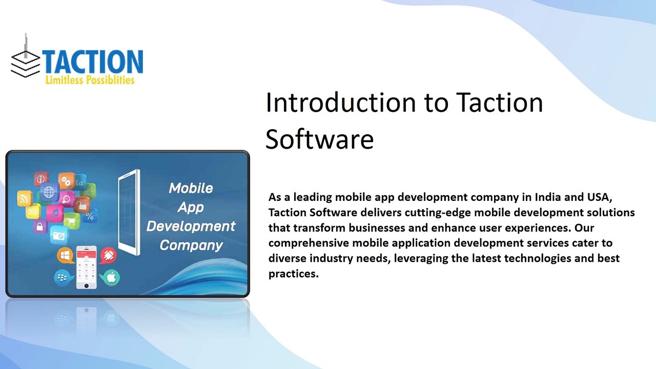 Mobile App Development Agency in Noida, India - Taction Software