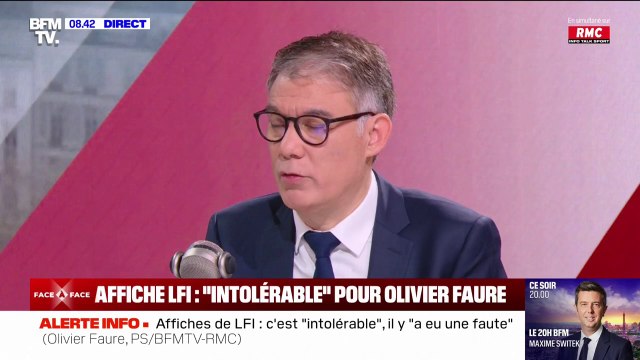 J'ai trouvé ça insupportable : Olivier Faure condamne la réaction de Jean-Luc Mélenchon après la polémique concernant une affiche LFI sur Cyril Hanouna jugée antisémite