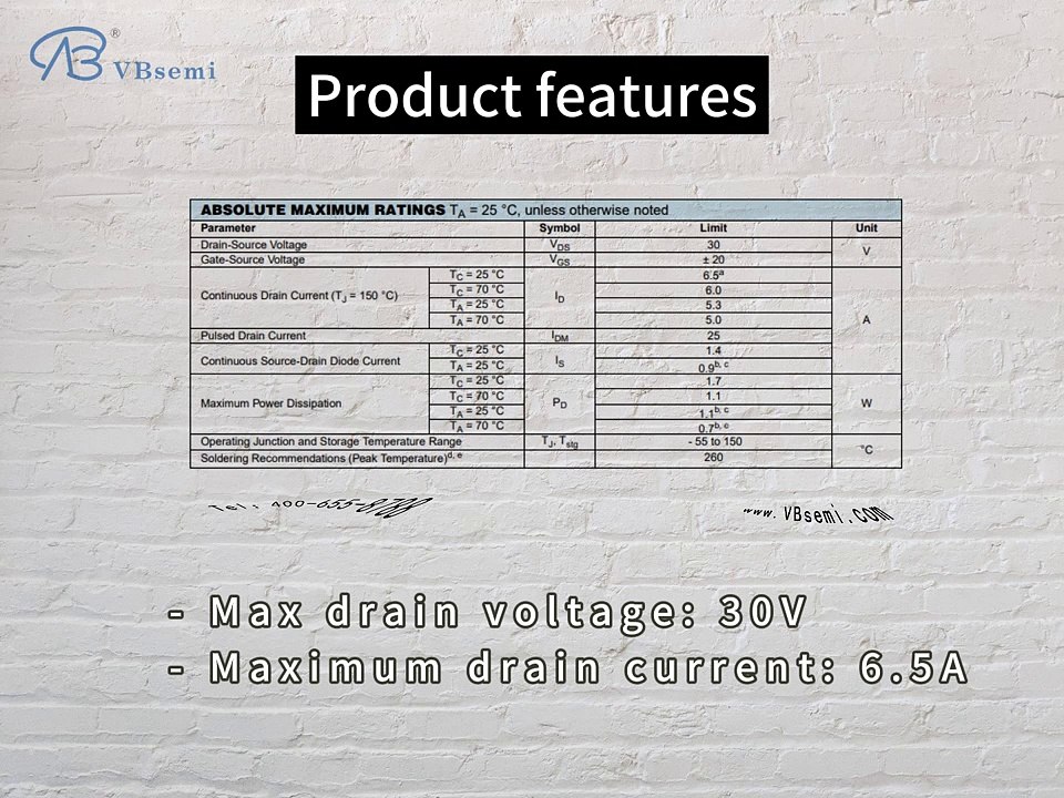 MI3470-VB is a SOT23 package N-Channel field effect MOS tube