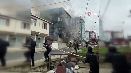 Çerkezköy'de doğal gaz patlaması anbean kaydedildi!