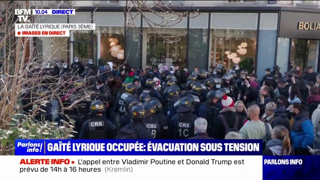 Gaîté lyrique: les forces de l’ordre terminent l’évacuation du lieu culturel dans un climat plus calme