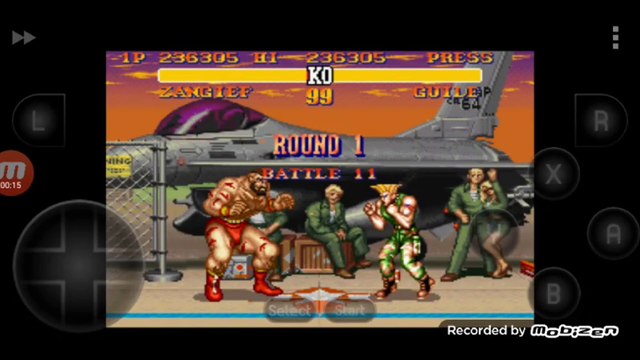 Street Fighter II Turbo: Hyper Fighting Zangief vs Guile Zangief é derrotado por Guile