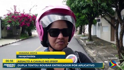 Assalto a cavalo: dupla tenta roubar entregador por aplicativo no Ipsep