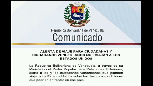 Comunicado | Gobierno Nacional emite alerta a viajeros por riesgo y peligro en EE. UU.