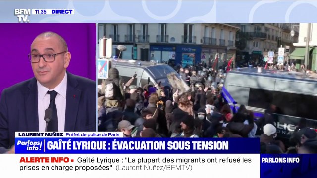Évacuation de la Gaîté lyrique: La plupart [des migrants] ont refusé les solutions de prise en charge , affirme le préfet de police de Paris Laurent Nuñez