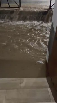 Las impactantes imágenes de las calles de Gerena que parecen ríos tras las intensas lluvias