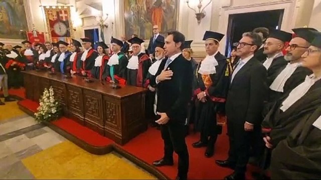 Inaugurazione dell'anno accademico: l'inno d'Italia cantato dal tenore Francesco Demuro