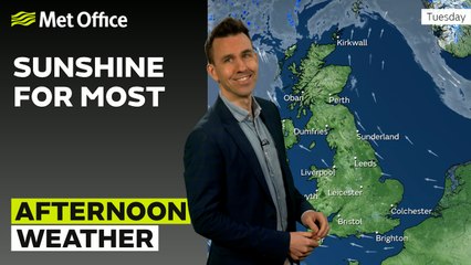 Met Office Tuesday afternoon weather forecast 18/03/2025 - sunny