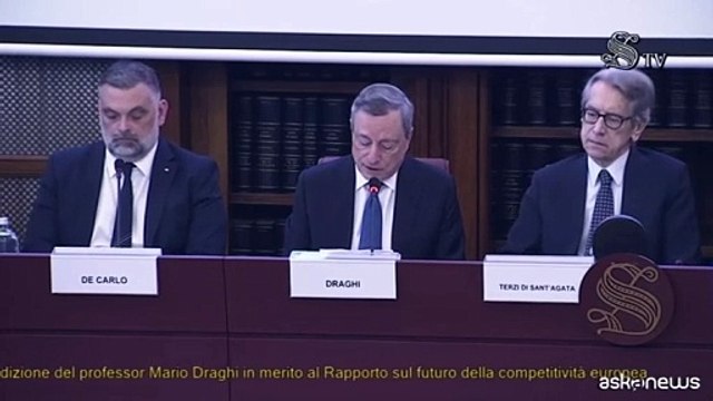Draghi: nella Ue ? come se avessimo dazi interni dal 45% al 110%