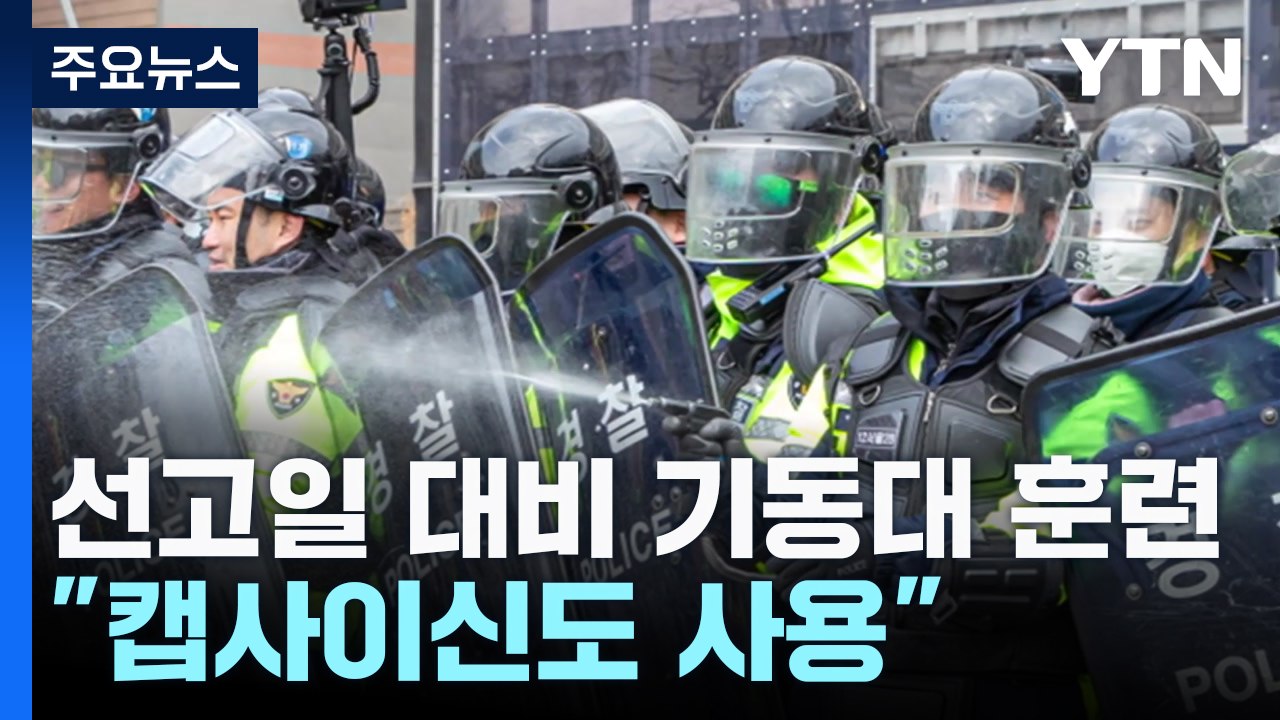 탄핵심판 선고일 대비 기동대 연합훈련..."캡사이신도 사용" / YTN