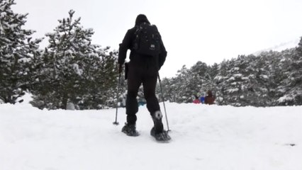 La nieve sigue acumulándose en la sierra madrileña con sensaciones térmicas de -7ºC
