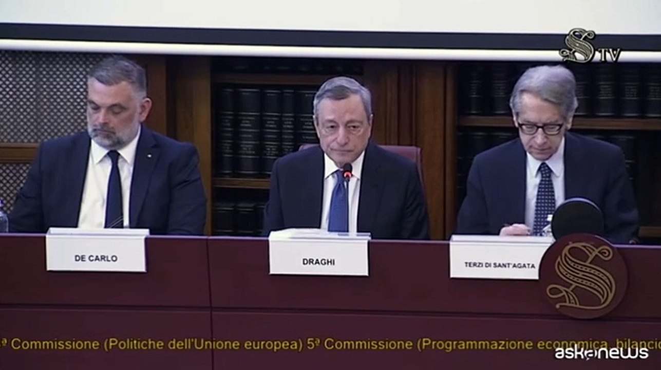 Draghi: Ue deve agire come un solo Stato, essenziale ruolo Parlamenti