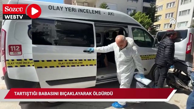 Tartıştığı babasını bıçaklayarak öldürdü