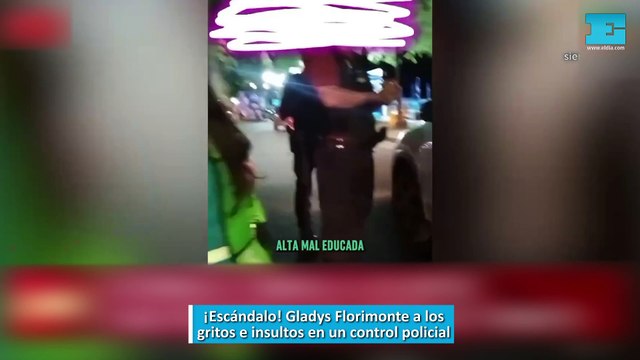 Gladys Florimonte a los gritos e insultos en un control policial