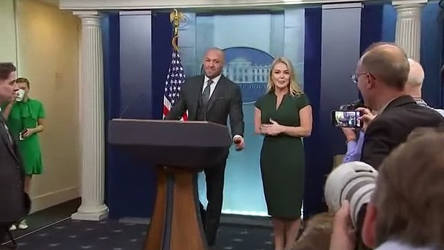 Conor McGregor holds a press gaggle during a visit to the White House on St. Patrick's Day