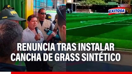 Director de colegio en SJL renuncia tras ser cuestionado por instalar campo de grass sintético en lugar de reparar aulas