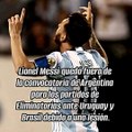 ¡MESSI EXPLICA SU AUSENCIA ANTE URUGUAY! 😞⚽ 