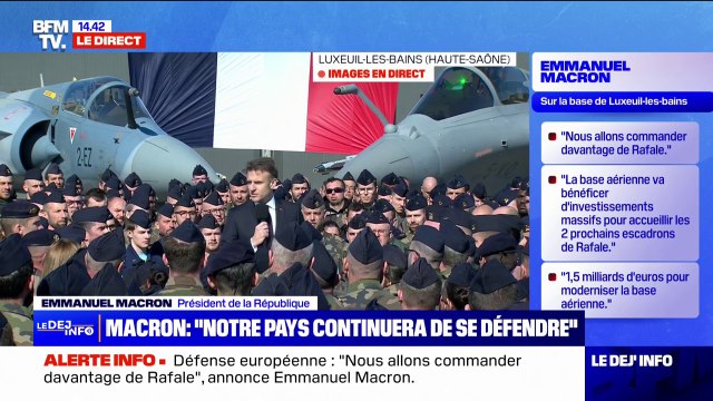 Je veux que nous soyons prêts, que nous soyons protégés en cas de guerre, souligne Emmanuel Macron