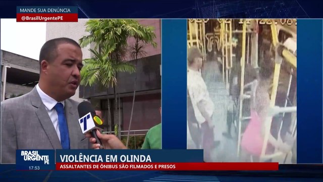 Violência em Olinda assaltantes de ônibus são filmados e presos