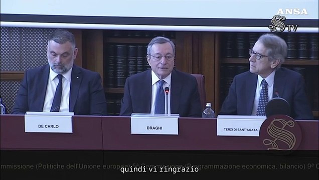 Draghi ai parlamentari: Vedo che guardate gli orologi, quindi vi ringrazio per l'attenzione