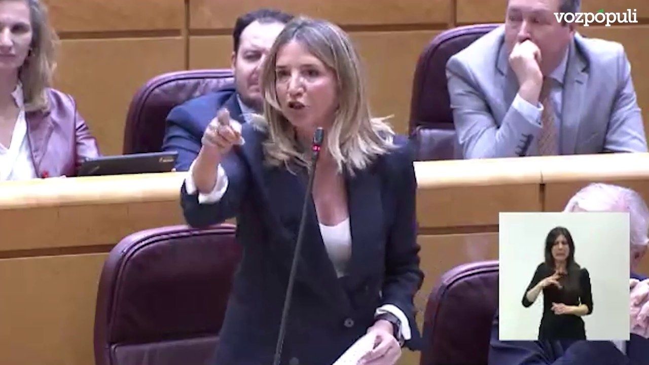 La senadora Alicia García (PP) llama a Sánchez el "valiente de Paiporta"