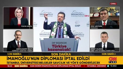 SON DAKİKA HABERİ: Ekrem İmamoğlu'nun diploması iptal edildi