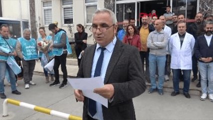 Doktora darp sonrası hastanede iş bırakma eylemi