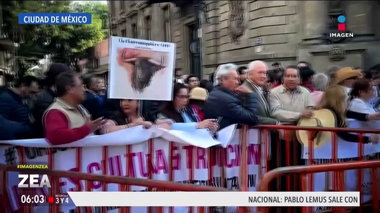 Detienen a 2 taurinos  tras conatos de bronca en las inmediaciones del Congreso CDMX