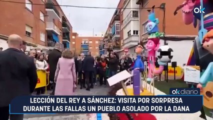 Lección del Rey a Sánchez: visita por sorpresa durante las Fallas un pueblo asolado por la DANA