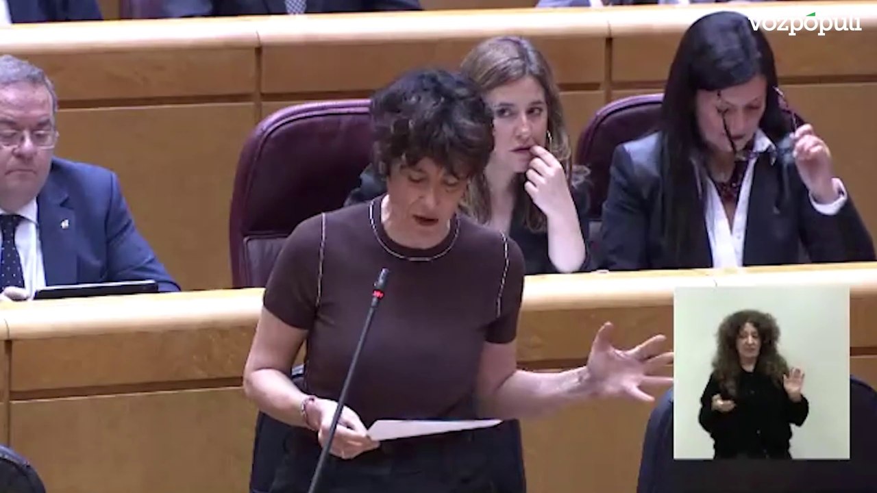 Elma Saiz critica el "pacto de la vergüenza" entre PP y Vox en el SenadoElma Saiz critica el "pacto de la vergüenza" entre PP y Vox en el Senado