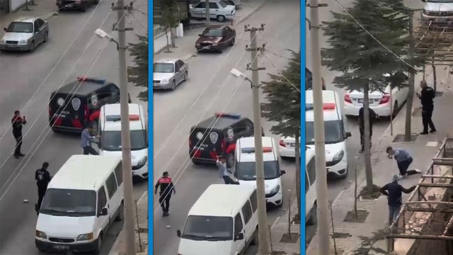 2 polisi yaralayan şüphelinin vurularak yakalandığı olaya ilişkin görüntüler ortaya çıktı