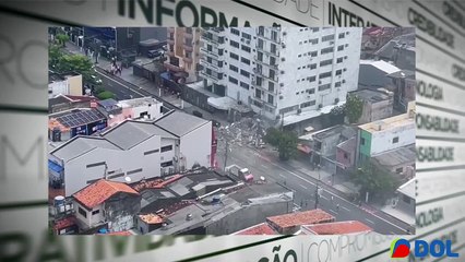 b'sacadas de pra9dio caem em Bela9m'