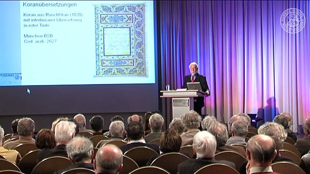 Vortrag Der Koran und seine Übersetzungen in der globalisierten Welt von Prof. Dr. Hartmut Bobzin