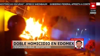 Asesinan a dos hombres y queman auto de lujo en Ecatepec