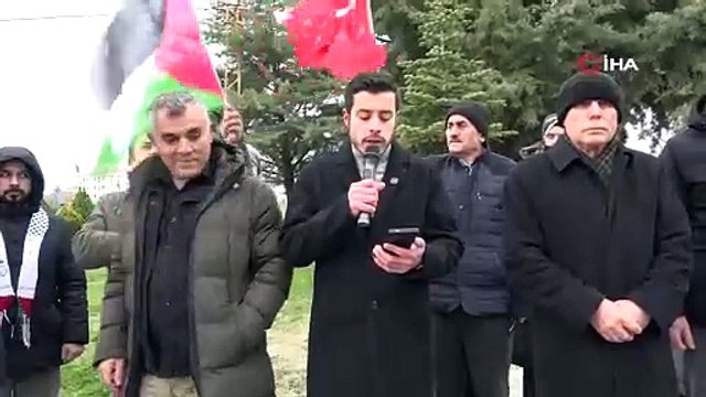İsrail’in Gazze’ye yönelik saldırıları Kırklareli’nde protesto edildi