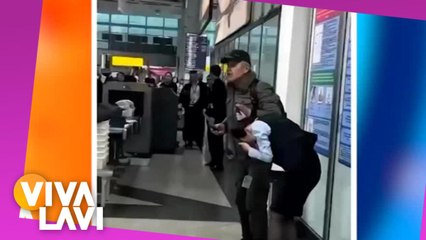 Ex boxeador desarma a agresor en aeropuerto