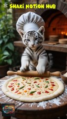 Tiger Cub Making Pizza 🍕