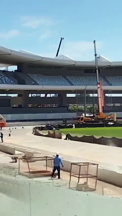 b'Andamento das obras do mangueiro'