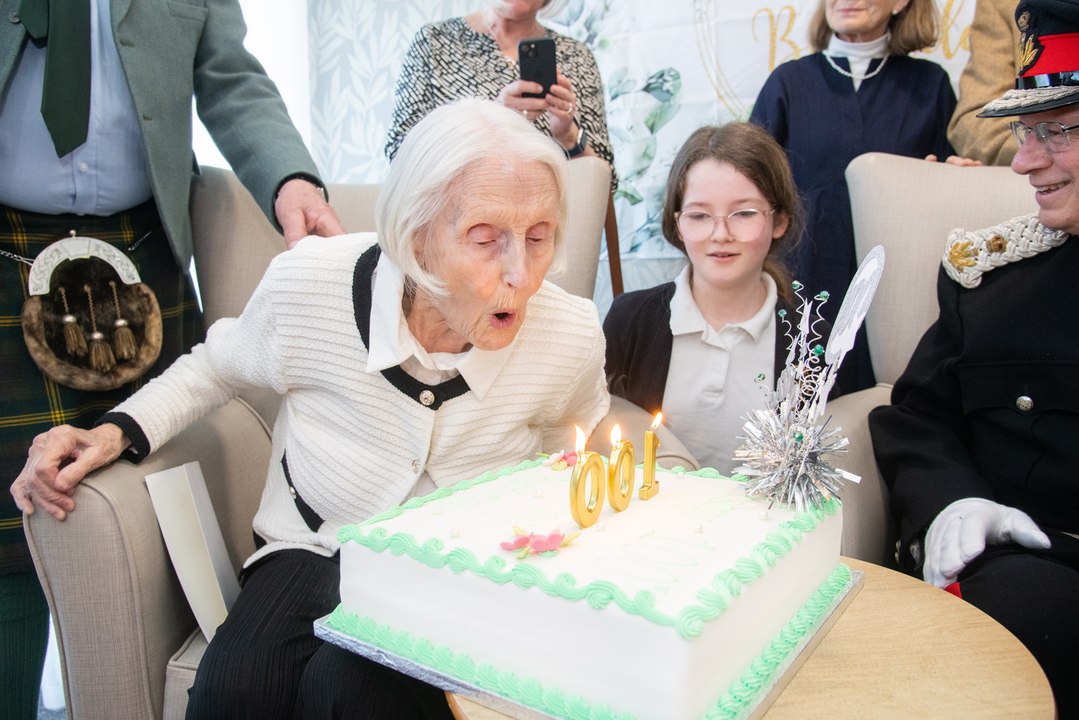 Moray woman celebrates ‘marvellous’ 100th birthday as family gather at Netherha Care Home in Buckie