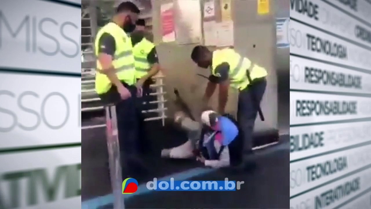 b'Vendedor ambulante de muletas a9 agredido por segurana7as da CPTM'